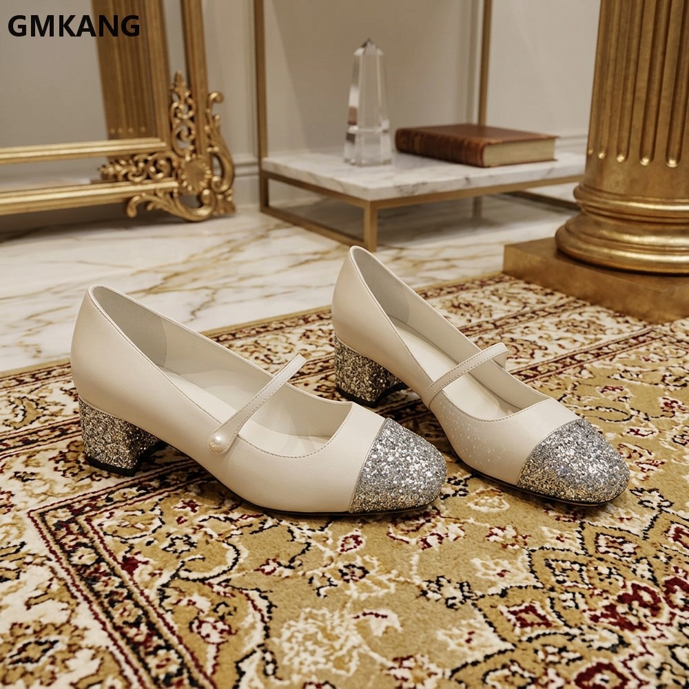 Leather Classic Strap - Classic Mary Jane Platform Shoes Women
