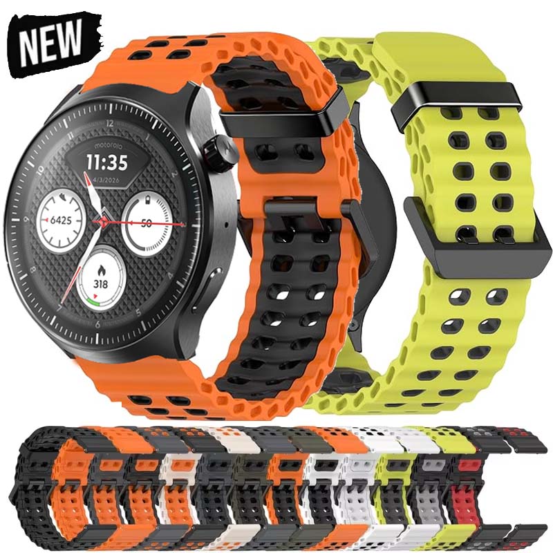 Breathable Two-Tone Silicone S - Motorola Smartwatch Accessories review and price