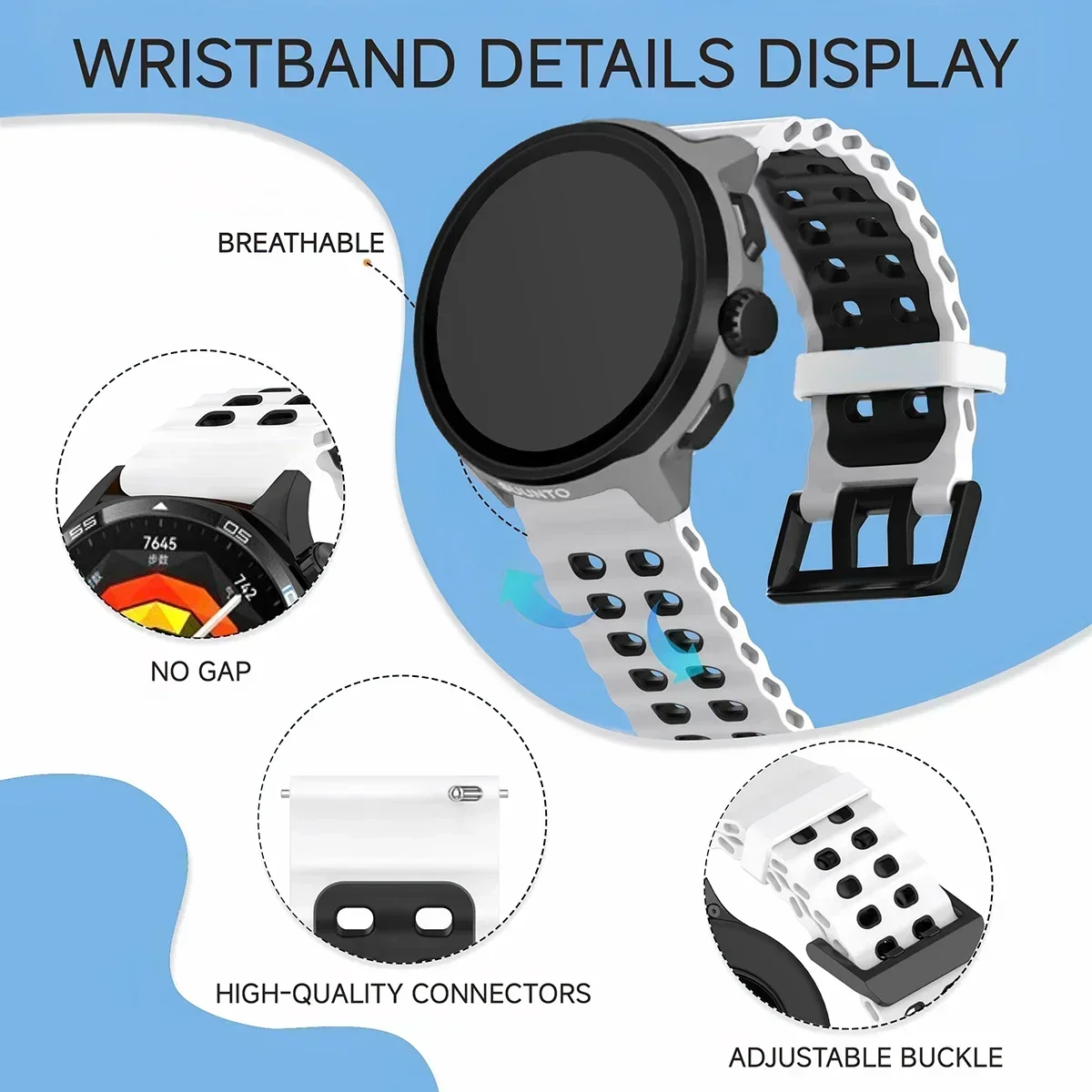 Breathable Two-Tone Silicone S - Motorola Smartwatch Accessories review and price