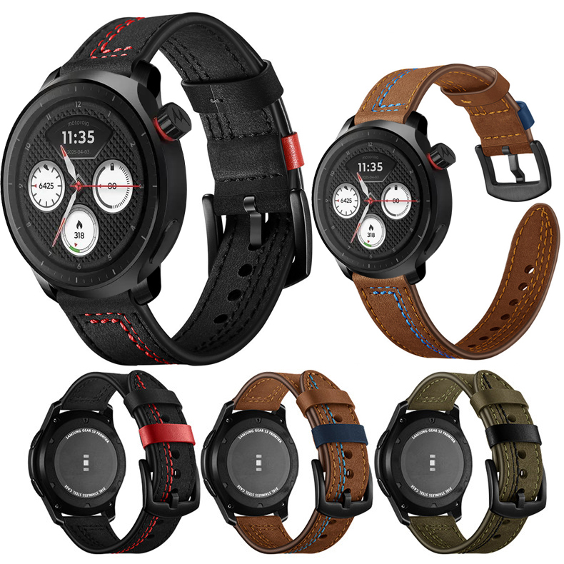 Leather Watch Strap for Motoro - Motorola Smartwatch Accessories review and price