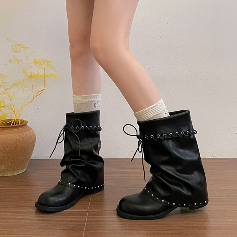 Women Slouchy Mid Calf Boots R - Leather Classic Strap review and price